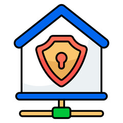 Modern design icon of secure house