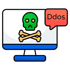 Modern design icon of malware