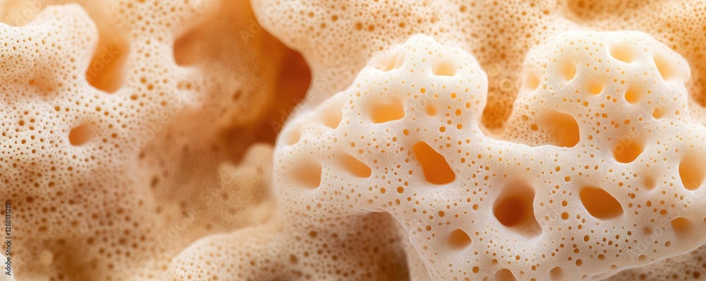 Poster weathering process concept. close-up view of coral texture, showcasing its intricate and unique natu
