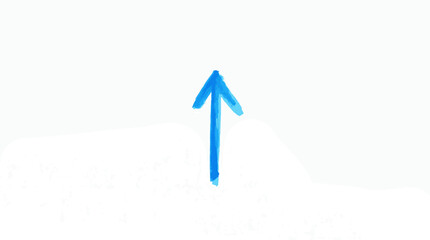Fototapeta premium Vectorifz Blue hand drawn arrow
