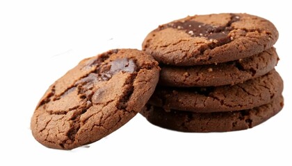 Fototapeta premium chocolate chip cookies isolated
