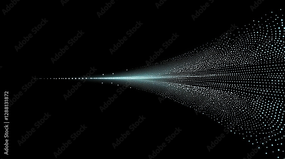 Poster a modern illustration depicting a digital background with moving glowing particles serves as a futur