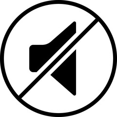 No Audio Sign Icon