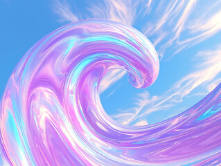 Celestial aurora vortex. pastel celestial vortex swirls in sky with mesmerizing colors