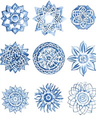 Stunning Digital Mandala Patterns with Intricate Geometric Designs and Vibrant Colors