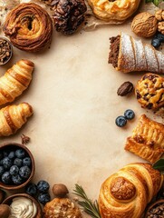Cozy atmosphere and decadent pastry display a culinary delight in food photography