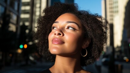 "Woman captured in daylight."