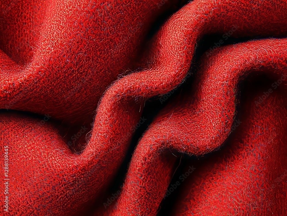 Poster deep red velvet is shown in a close-up with a textured look and space for added text