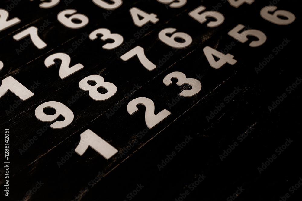 Poster background of numbers. from zero to nine. numbers texture. finance data concept. mathematic. seamles