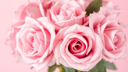 Beautiful pink roses in full bloom, symbolizing love, romance, elegance, beauty, nature, and floral aesthetics for weddings and special occasions