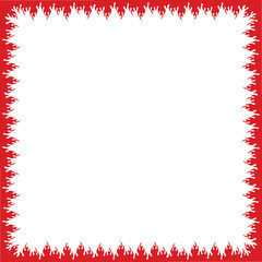 Fire Flame Border Element Background Square