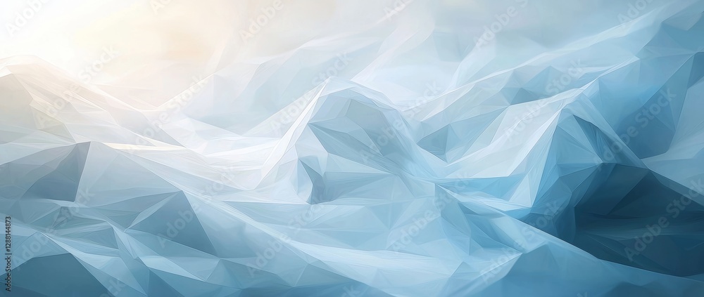 Poster the background of an abstract illustration features a low poly triangular plexus undergoing motion t