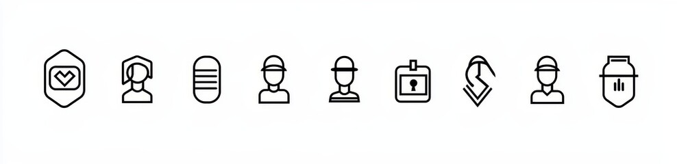 The collection of search icons features a modern set of illustrations of magnifying glasses