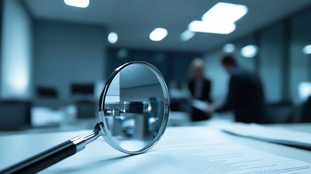 Criminal investigation in a corporate office with detectives. Featuring corporate crime and detailed investigation