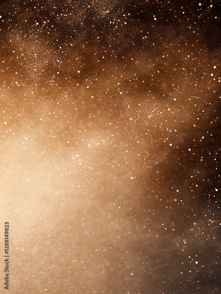 Poster warm, shimmering dust cloud with soft light and a gradient of color for a dreamy effect