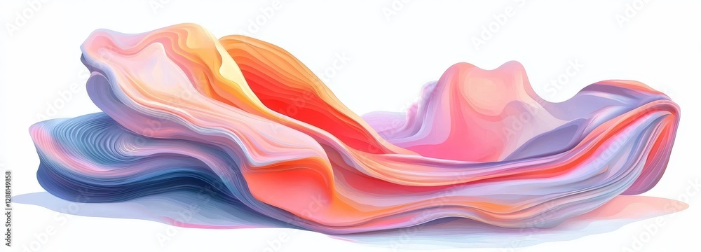 Poster dynamic abstract style incorporates fluid lines for various design elements