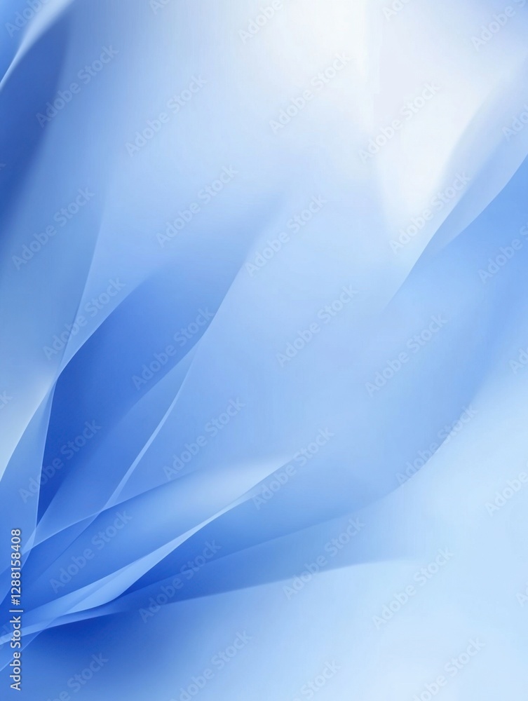 Poster delicate blue abstract background with flowing shapes. smooth gradient creates a soothing effect