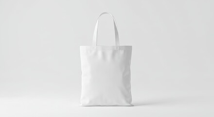 Clean White Canvas Tote Bag Mockup for Branding and Design