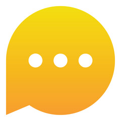 Gradient color icon, illustration for Bubble, message, chat.