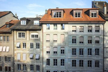 The  Old town of city of Geneva, Switzerland