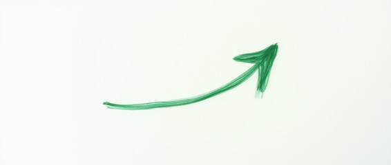 Fototapeta premium Green hand drawn arrow
