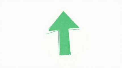 Green hand drawn arrow