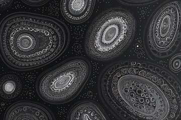 Mesmerizing Monochromatic Mandala Inspired Abstract Digital Art