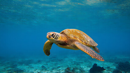 Obraz premium turtle in the ocean