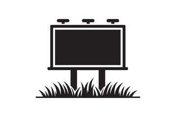 Creative Billboard Icon Silhouette Vector | Advertising & Marketing Illustration