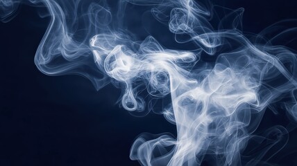 Obraz premium large teal cloud of smoke on a black background