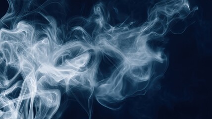 Obraz premium large teal cloud of smoke on a black background