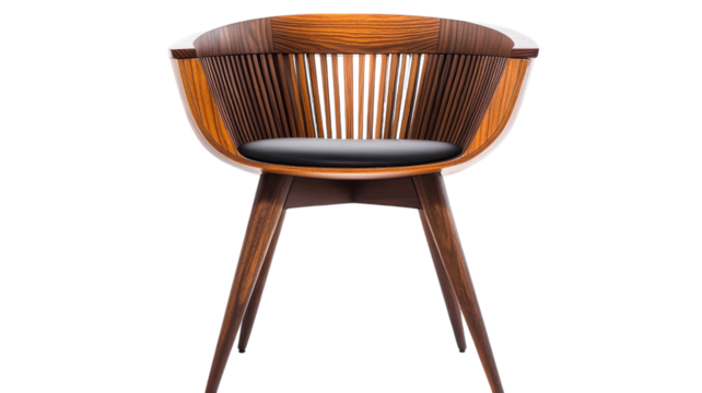 Unique wooden chair design showcasing craftsmanship and modern aesthetics for interior decor enhancement