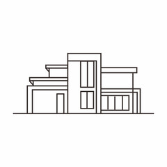 Modern minimalist house, bold lines, unique architecture.