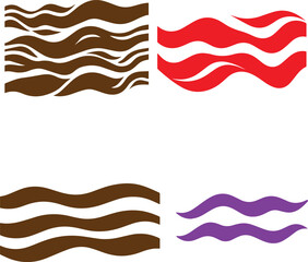 Silhouette of wavy Organic Rectangle Irregular brush stroke