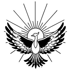 vector illustration of a bird