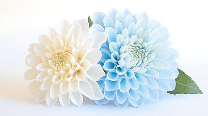 Fototapeta premium Elegant blue and white flower arrangement studio photography bright close-up floral beauty