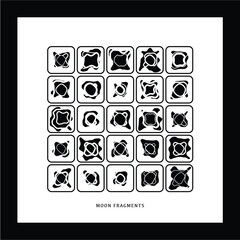 Vector Pattern Design - Moon Fragments