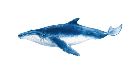 Obraz premium Stunning Watercolor Painting of a Bryde's Whale
