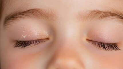 Obraz premium Gentle Shimmering Eyes of a Child 