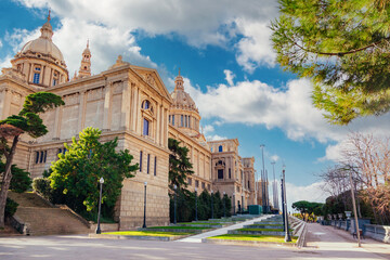 National art museum of Catalonia. Location place Barcelona city, Catalonia, Spain, Europe.
