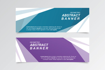 Fototapeta premium Collection of modern geometric banner templates in vector format