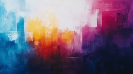 Vibrant abstract art canvas designed for commercial display in urban settings