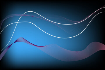 Smooth abstract blue wave background with flowing curves and gradient shades for modern designs