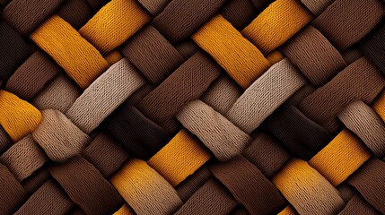 Intricate woven texture showcasing natural fibers in warm earthy tones