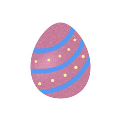 Vector illustration of Easter egg isolated on a white background, perfect for stickers, icons, and festive decorations