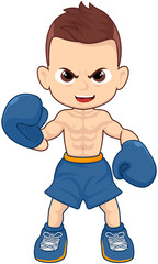 Creative Boxing Fighter Illustration