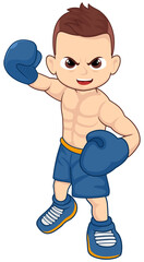 Creative Boxing Fighter Illustration