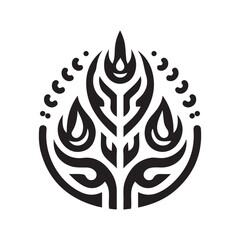 Minimalist Ornament Design Silhouette Vector | Elegant Decorative Illustration