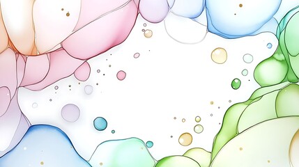 Fototapeta premium Abstract colorful bubbles digital art soft background creative design vibrant viewpoint