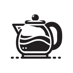 Creative Kettle Icon Silhouette Vector | Kitchen & Home Illustration